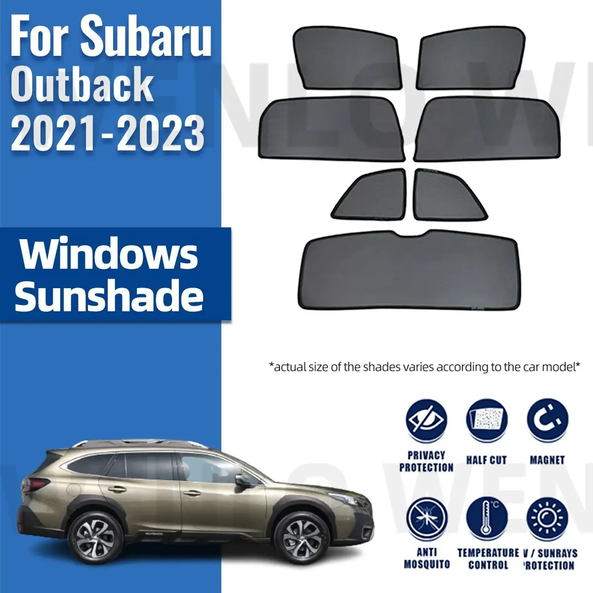 

For Subaru Outback BT 2021 2022 2023 Car Sunshade Visor Front Windshield Frame Curtain Rear Baby Side Window Sun Shade Shield