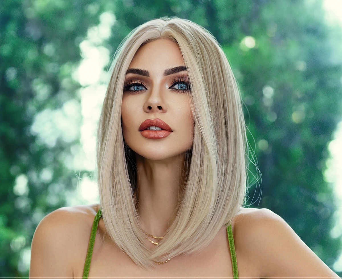 Handwoven Small Lace Wig Women's Gold Shoulder length Straight Hair Spot Dyed Chemical Fiber Bob Wig
Handwoven Small Lace Wig Women's Gold Shoulder length Straight Hair Spot Dyed Chemical Fiber Bob Wig