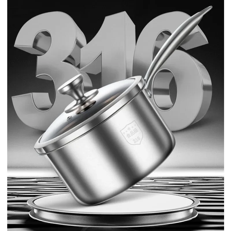 Soup Pot Milk Pot 316 Stainless Steel Pot Non Stick Pots Uncoated Milk Pan for Baby Perfect for Cooking Noodles Milk Steamer
Soup Pot Milk Pot 316 Stainless Steel Pot Non Stick Pots Uncoated Milk Pan for Baby Perfect for Cooking Noodles Milk Steamer
