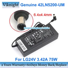 Genuine 42LN5200-UM 24V 3.42A 75W AC Adapter For LG 2013 42LN5200-UM 42LN5200 42LN5200-SA LCAP37 LCD MONITOR Charger 6.4x4.4mm Genuine 42LN5200-UM 24V 3.42A 75W AC Adapter For LG 2013 42LN5200-UM 42LN5200 42LN5200-SA LCAP37 LCD MONITOR Charger 6.4x4.4mm