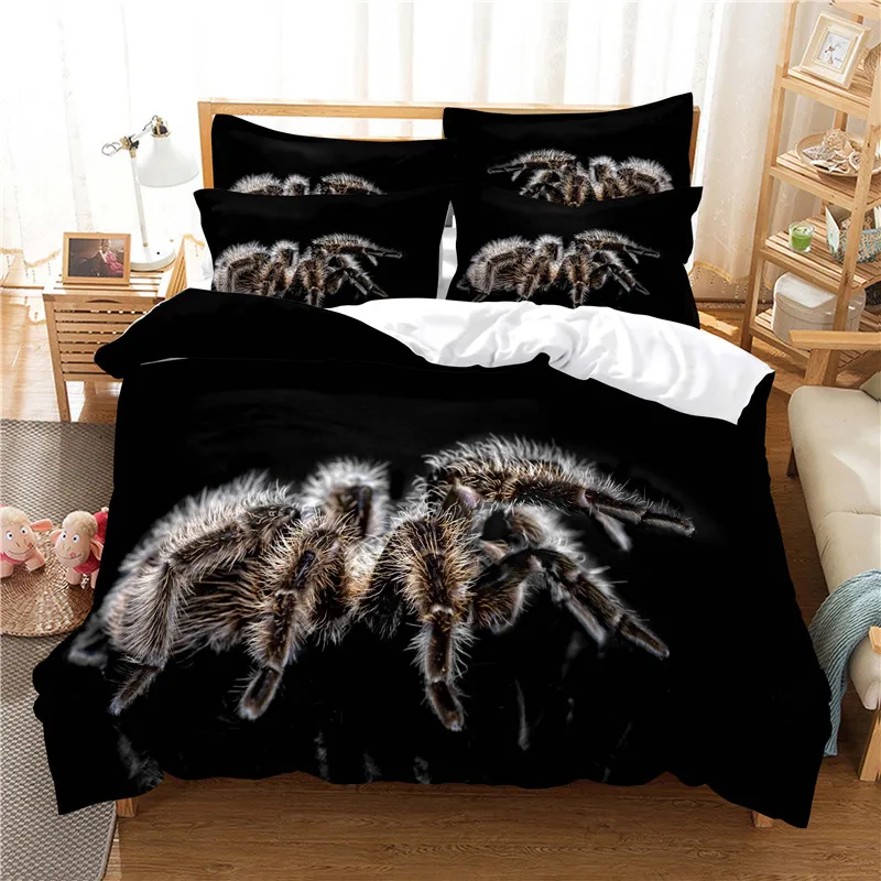 Big spider bed linen bed cover 3D digital printing bed linen fashion design comforter cover bed linen set bed set set
Big spider bed linen bed cover 3D digital printing bed linen fashion design comforter cover bed linen set bed set set
