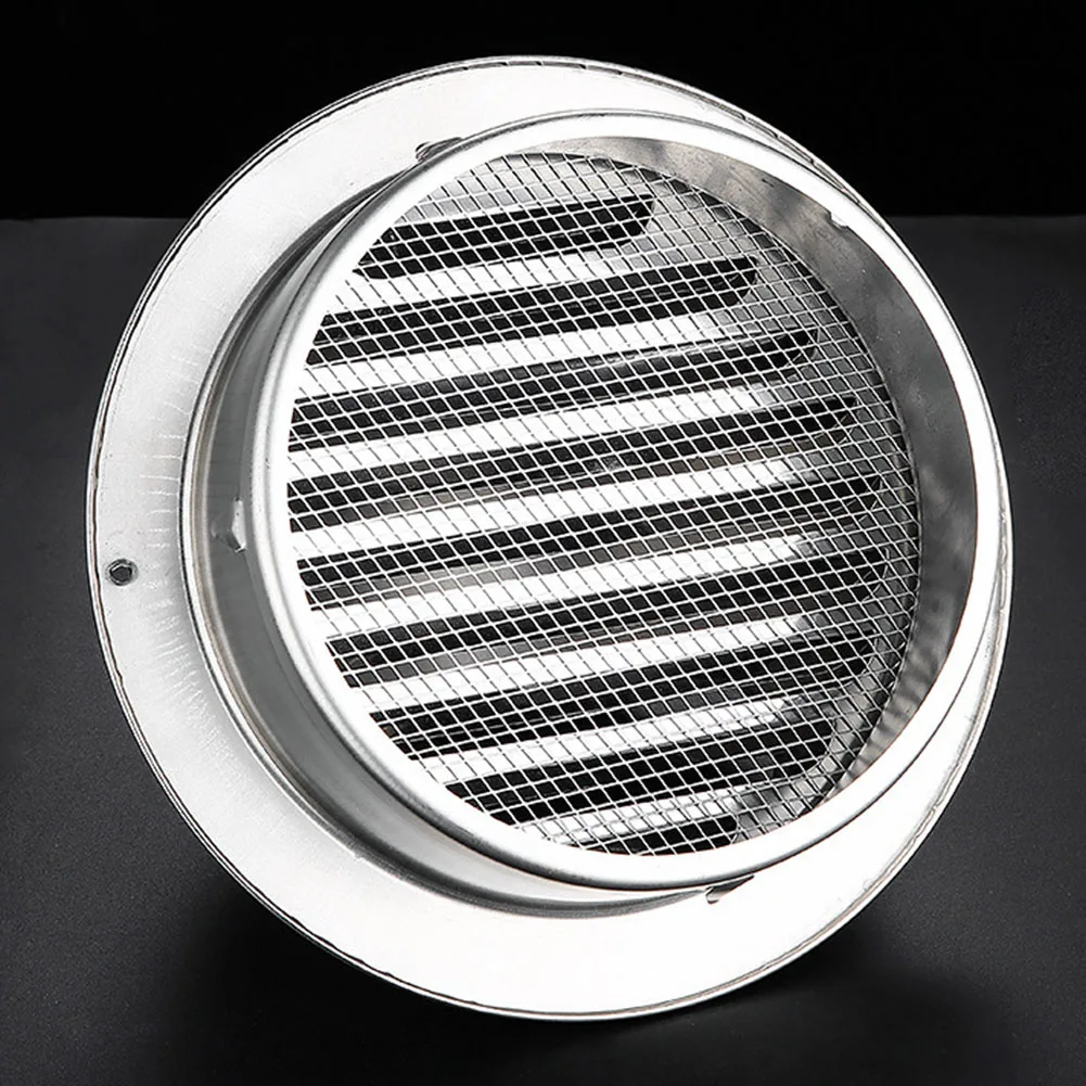 

Stainless Steel Exterior Wall Air Vent Grille Round Ducting Ventilation Grilles Heating Cooling Vent Cover Air Vent Cap