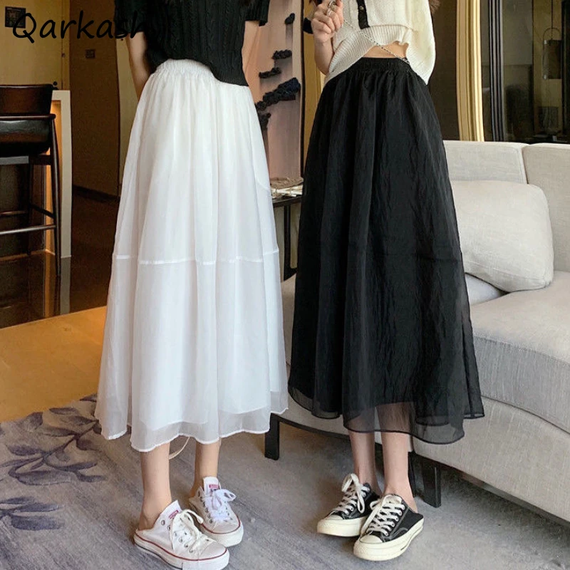 Midi Skirts Women Gauze Vintage Baggy Streetwear Solid Temper High Waisted Casual Korean Style Minority Daily All-match Tender
Midi Skirts Women Gauze Vintage Baggy Streetwear Solid Temper High Waisted Casual Korean Style Minority Daily All-match Tender
