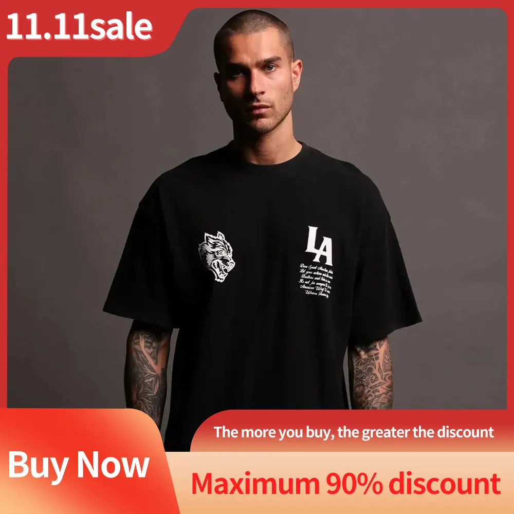 Darc Sport Wolf Head Fitness Bodybuilding Street Fashion Casual Men's And Women's Loose T-Shirt Advanced Gym Retro Sweatshirt
Darc Sport Wolf Head Fitness Bodybuilding Street Fashion Casual Men's And Women's Loose T-Shirt Advanced Gym Retro Sweatshirt