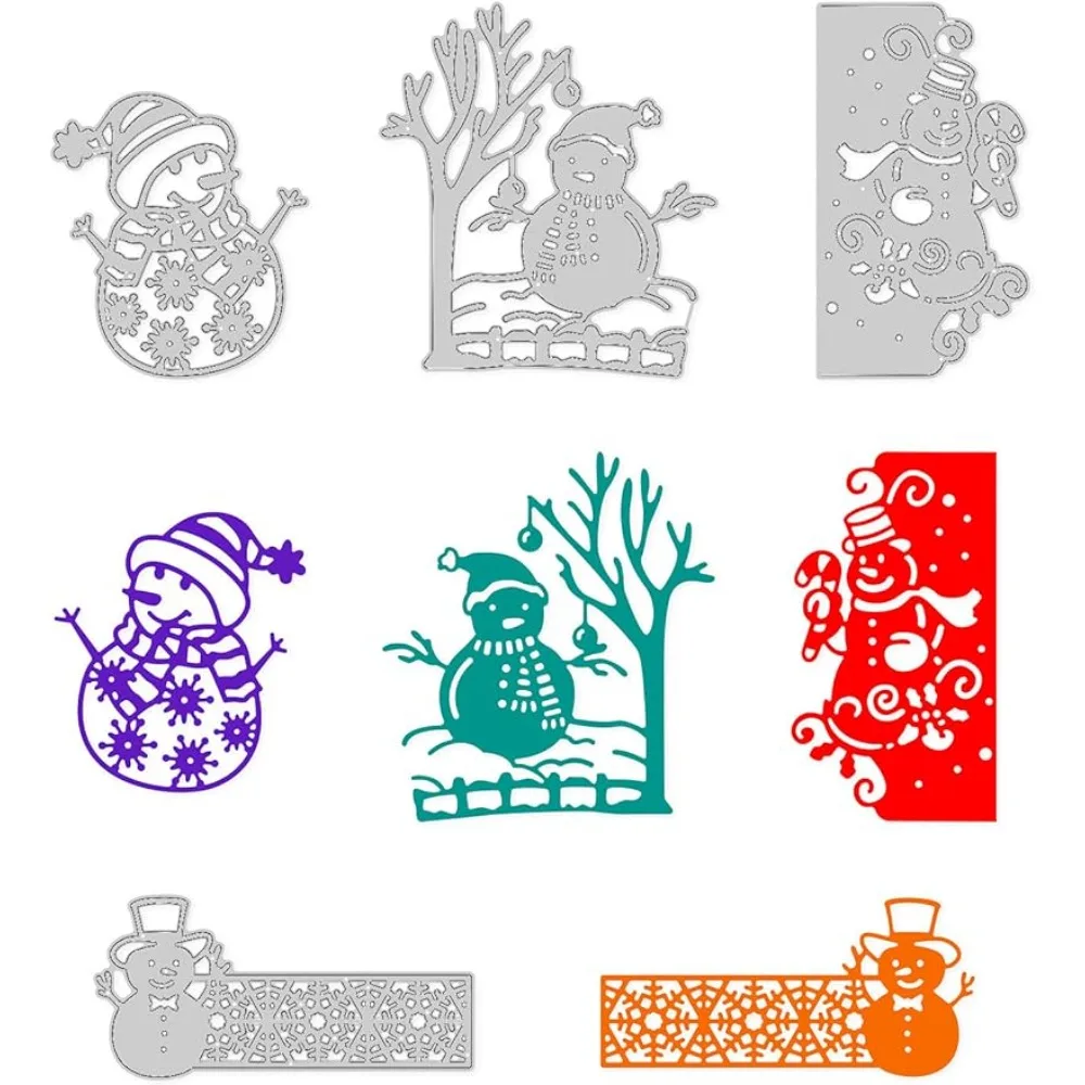 

4pcs Snowman Metal Cutting Dies Template s for DIY Scrapbooking Christmas Greeting Cards Making Album Envelope Decoration