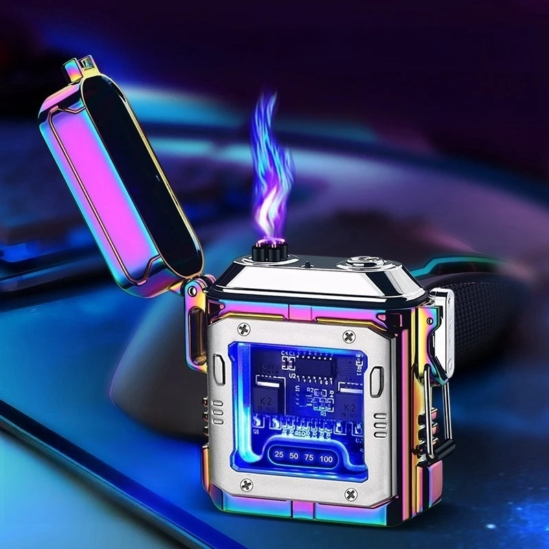 Type-C Metal Electric Double Arc Lighter Outdoor Windproof Waterproof Power Display Multifunctional Cigarette Lighter Men's Gift
Type-C Metal Electric Double Arc Lighter Outdoor Windproof Waterproof Power Display Multifunctional Cigarette Lighter Men's Gift