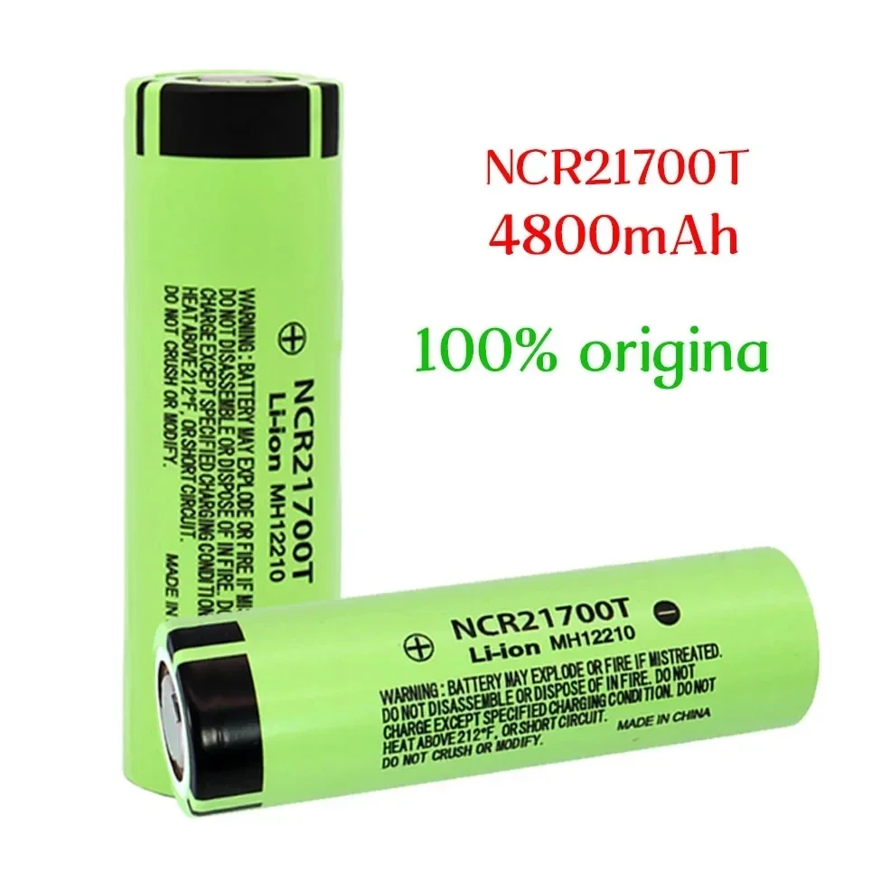 Original 21700 Battery 4800mAh NCR21700 48T 3.7v Lithium Rechargeable Batteries High Capacity for Flashlight Toys HD Cell
Original 21700 Battery 4800mAh NCR21700 48T 3.7v Lithium Rechargeable Batteries High Capacity for Flashlight Toys HD Cell