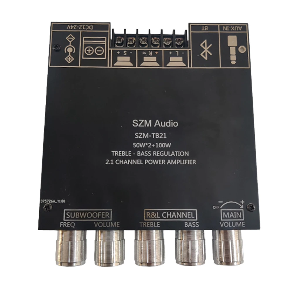TB21 2.1 Channel Bluetooth 5.0 Subwoofer Amplifier Board 50WX2+100W Power Audio Stereo Amplifier Board Bass AMP AUX
TB21 2.1 Channel Bluetooth 5.0 Subwoofer Amplifier Board 50WX2+100W Power Audio Stereo Amplifier Board Bass AMP AUX