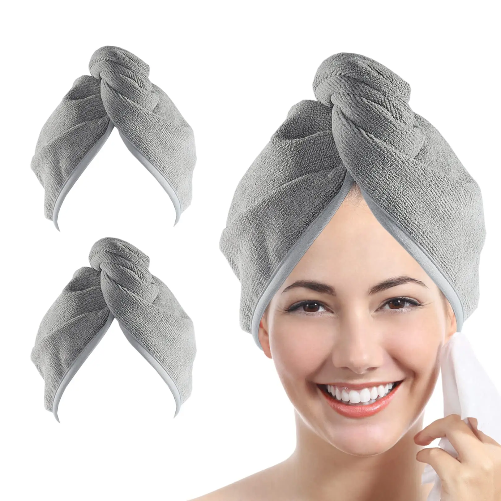 

Microfiber Hair Towel Wrap for Women, Super Absorbent, Quick Dry Hair, Turban for Drying Curly Long Thick Hair, 10 in X 26 in