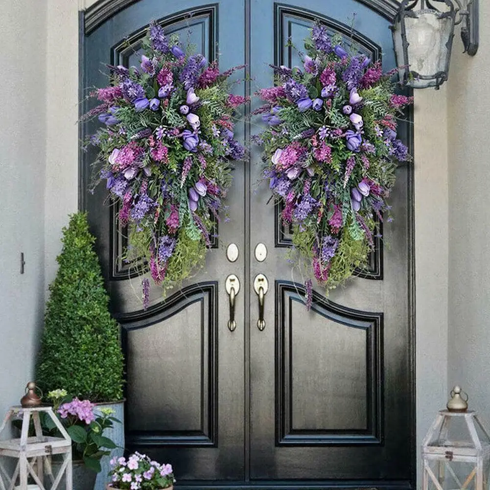 Purple Tulip Wreath Spring Summer Artificial Flower Garland Front Door Wall Decorations Wedding Party Home Decor
Purple Tulip Wreath Spring Summer Artificial Flower Garland Front Door Wall Decorations Wedding Party Home Decor