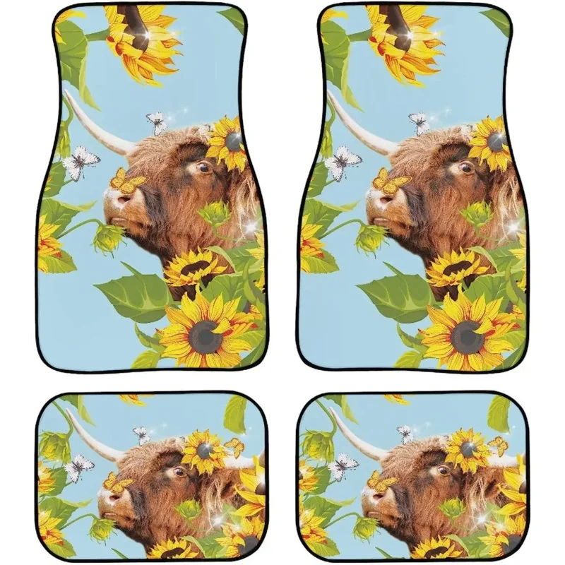 Sunflower Highland Cow Cattle Cute Print 4 Pcs Car Floor Mats Set Front and Rear Carpets Pads Mat Protection Automotive Mats
Sunflower Highland Cow Cattle Cute Print 4 Pcs Car Floor Mats Set Front and Rear Carpets Pads Mat Protection Automotive Mats