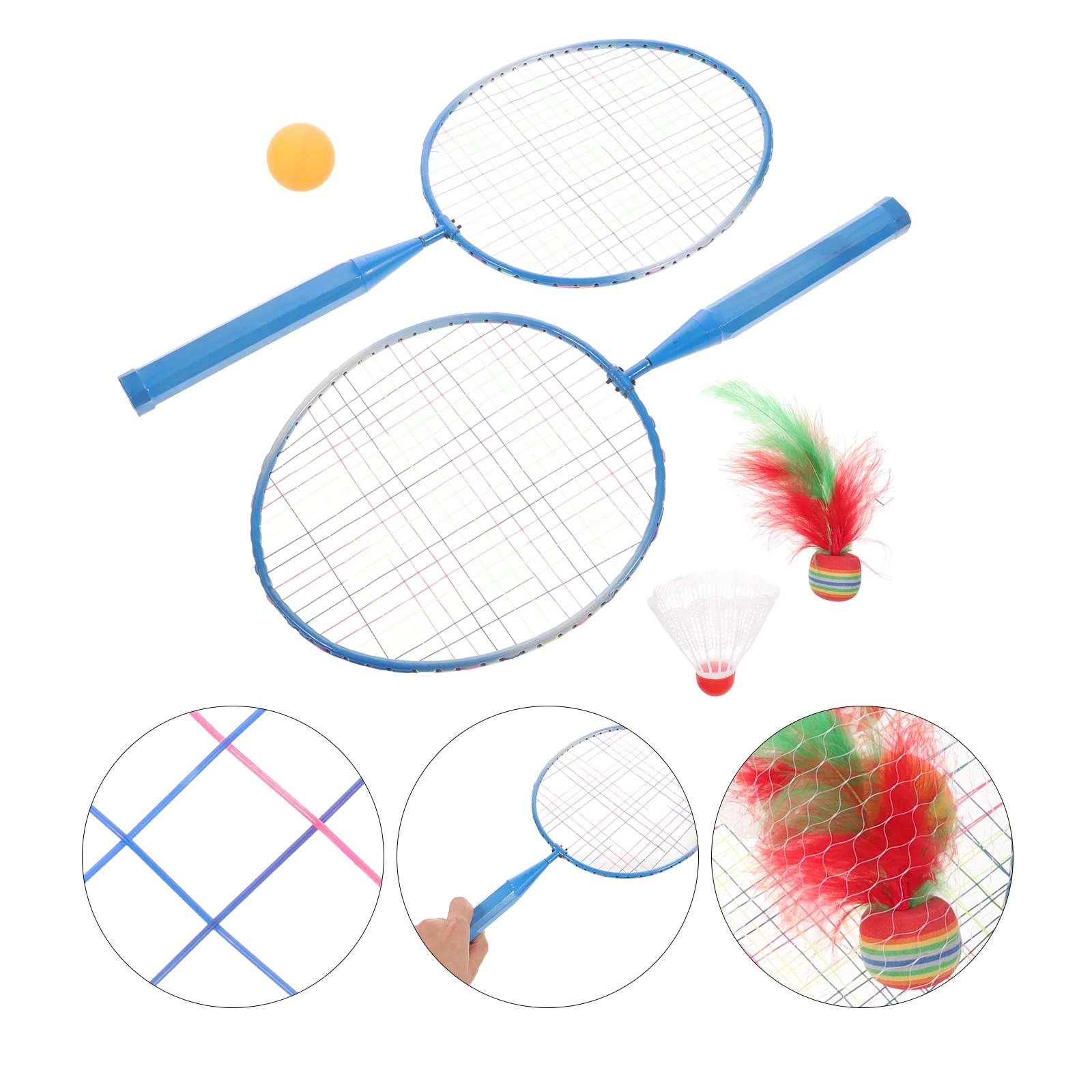 

Tennis Rackets Balls Set Badminton Racquet Parent- Child Interactive Games Outdoor Sports Toys for Children Kids ( )