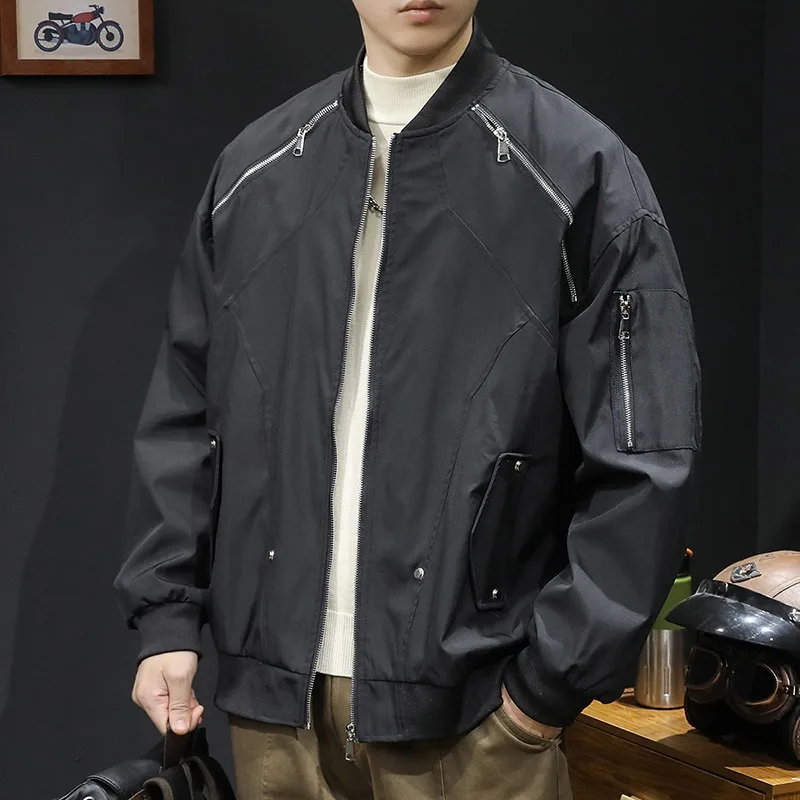 Куртка Pilot мужская с Бейсбольным воротником, свободная повседневная модная универсальная мотоциклетная верхняя одежда на молнии, весна-осень
Куртка Pilot мужская с Бейсбольным воротником, свободная повседневная модная универсальная мотоциклетная верхняя одежда на молнии, весна-осень