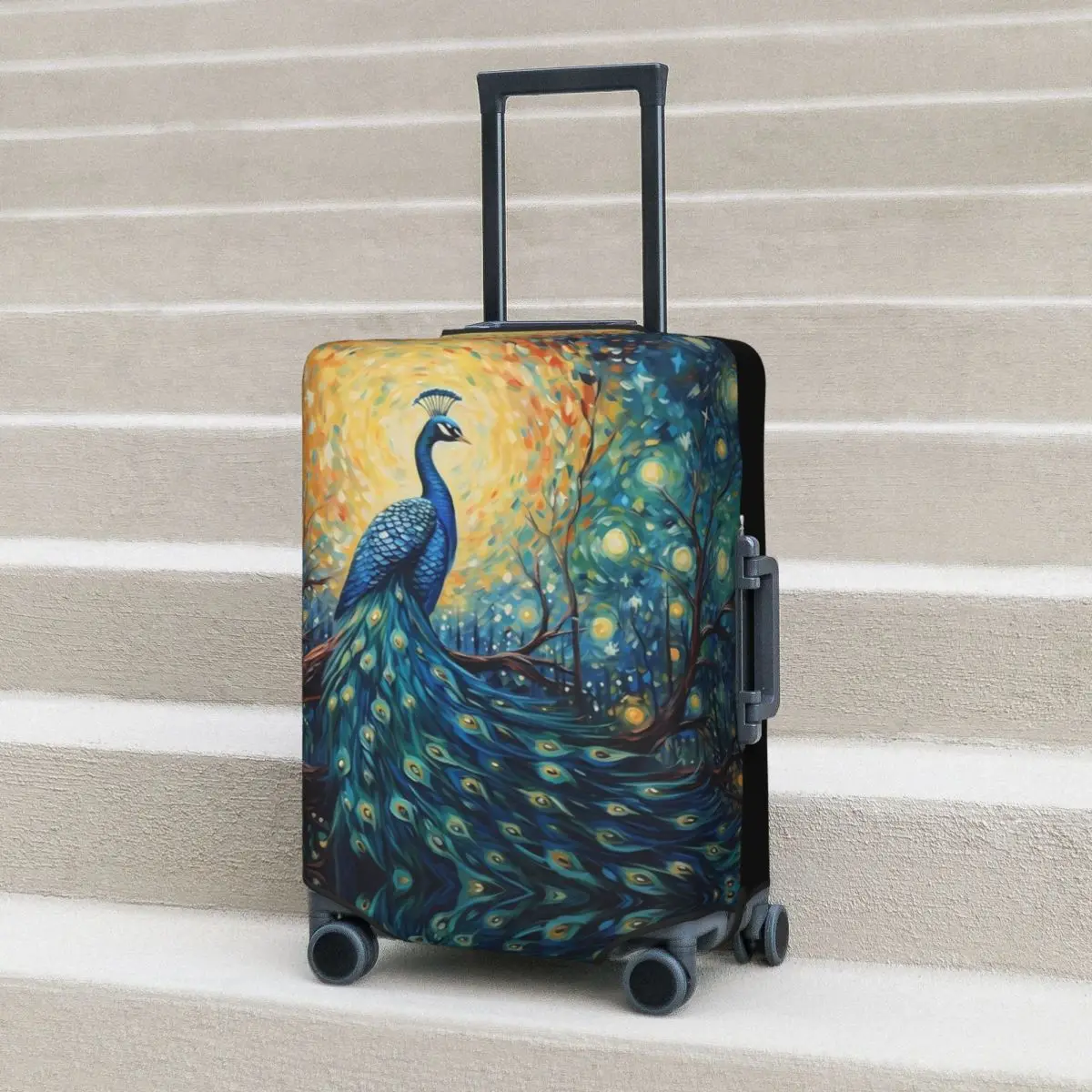 

Красивый чехол для чемодана с павлином Практичная защита для круиза путешествий чемодан Аксессуары для полета