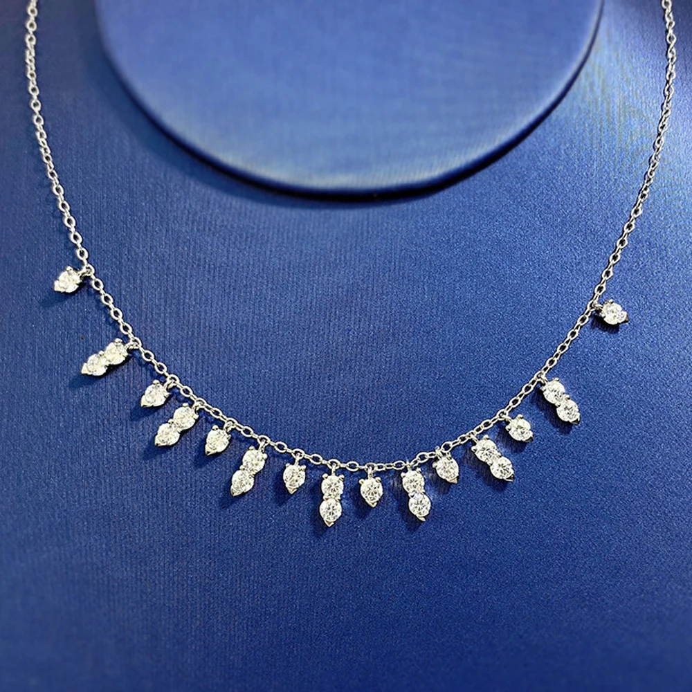 Moissanite Necklaces for Women GRA Certified 3mm D VVS1 Round Brilliant Cut Moissanite Dainty Necklace 925 Sterling Silver Chain 2 Mallzona S7c99a66855fc42afaff07039bfcb94ab1 Moissanite Necklaces for Women GRA Certified 3mm D VVS1 Round Brilliant Cut Moissanite Dainty Necklace 925 Sterling Silver Chain Mallzona