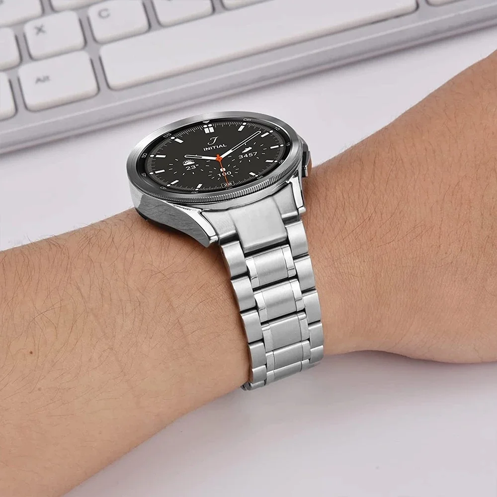 Strap For Samsung Galaxy Watch 4 Classic 46mm 42mm Belt Metal Curved End Bracelet Watchband Accessories Stainless Steel No Gaps
Strap For Samsung Galaxy Watch 4 Classic 46mm 42mm Belt Metal Curved End Bracelet Watchband Accessories Stainless Steel No Gaps