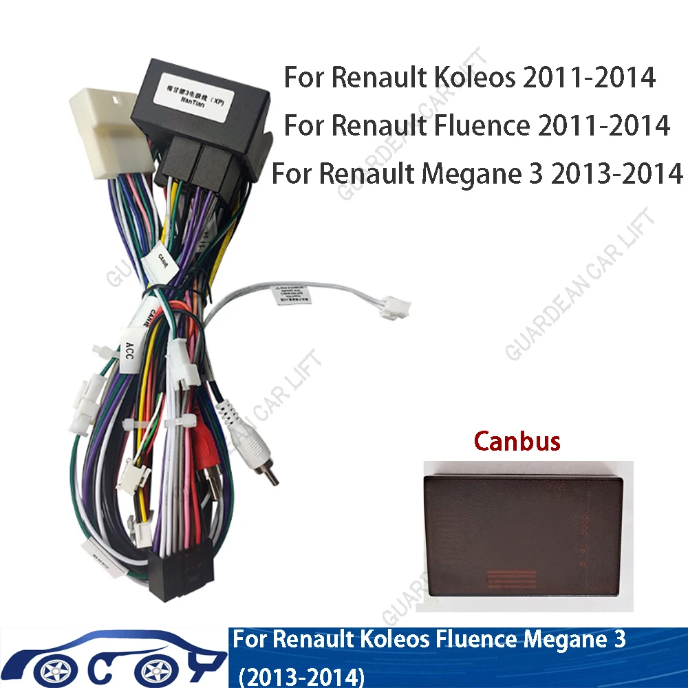 For Renault Koleos Fluence Megane 3 (13-14) Stereo Installation Wire Adapter Car 32pin Android Audio Wiring Harness With Can
For Renault Koleos Fluence Megane 3 (13-14) Stereo Installation Wire Adapter Car 32pin Android Audio Wiring Harness With Can