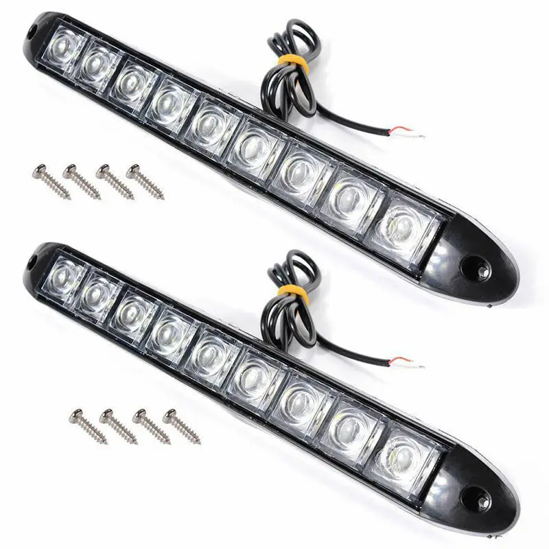 2pcs Car Flexible 9-LED Light Bar Waterproof Daytime Running White Fog Lamp For 12V Vehicles Lighting Accessories
2pcs Car Flexible 9-LED Light Bar Waterproof Daytime Running White Fog Lamp For 12V Vehicles Lighting Accessories
