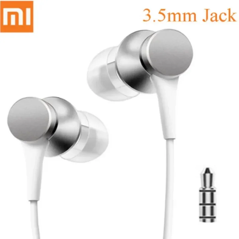 

Original Xiaomi Mi Earphone Piston Basic In-Ear Stereo Eaphone with Mic Earbud Headset for iPhone 8 7 Plus Samsung tablets PC