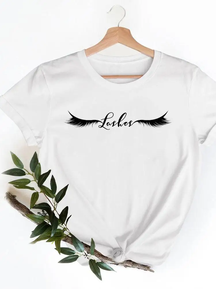 Casual Ladies Eyelashes Lashes Cute Print T-shirts Clothing Short Sleeve Clothes Fashion Summer Women T Female Graphic Tee
Casual Ladies Eyelashes Lashes Cute Print T-shirts Clothing Short Sleeve Clothes Fashion Summer Women T Female Graphic Tee