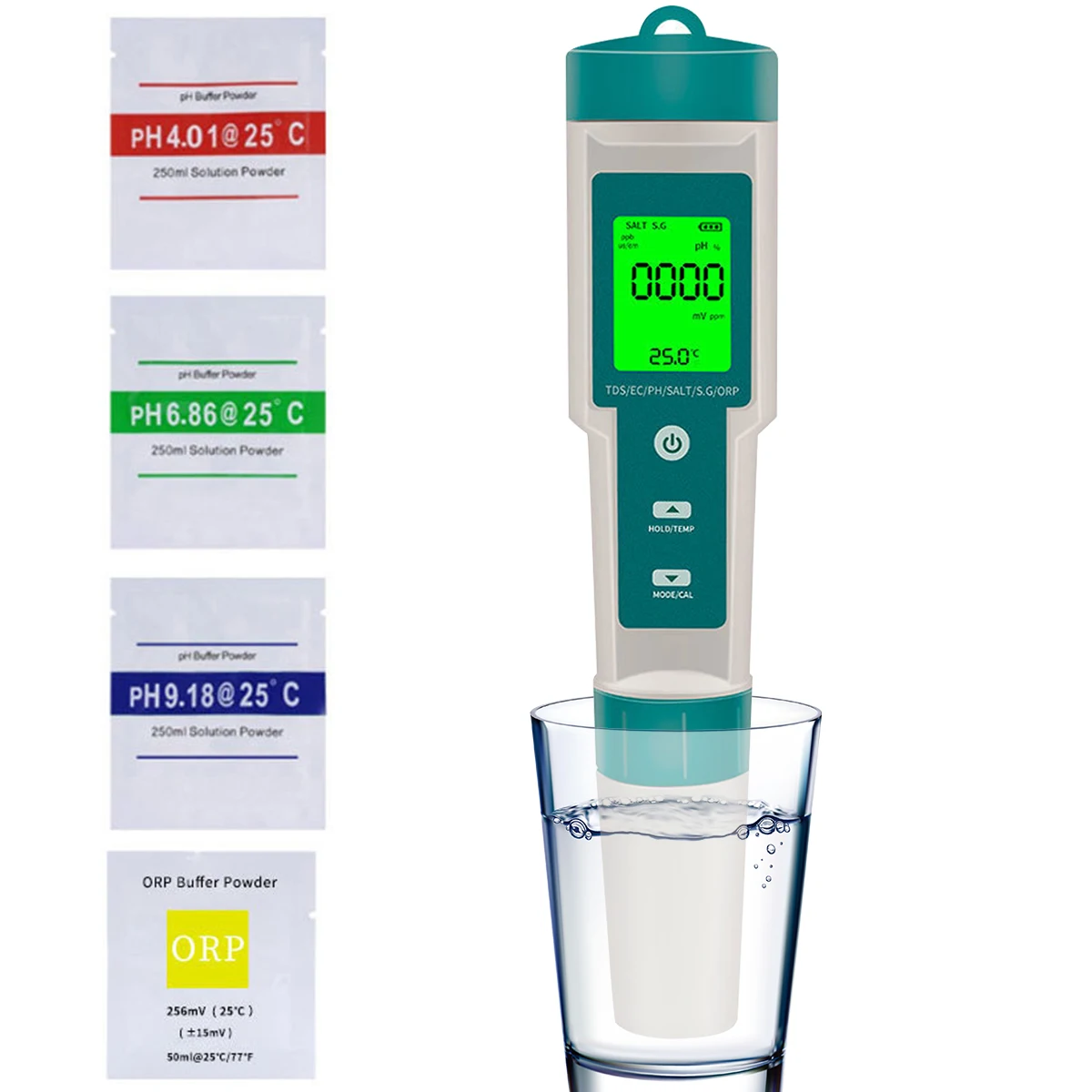 Digital PH Meter 7 In 1 PH/ORP/EC/TEMP/SALT/S.G/TDS Water Quality Tester High Precision Portable Water Purity Tester for
Digital PH Meter 7 In 1 PH/ORP/EC/TEMP/SALT/S.G/TDS Water Quality Tester High Precision Portable Water Purity Tester for
