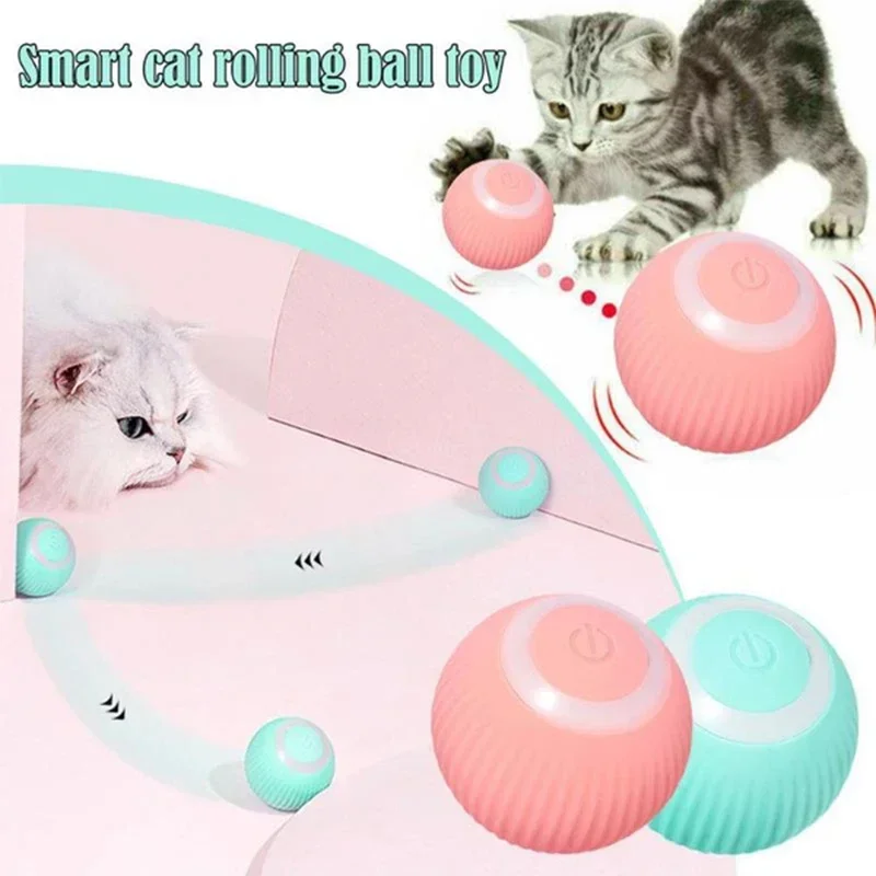 

Тренировочная игрушка для кошек, самодвижущийся мяч для игр в помещении, автоматические умные интерактивные игрушки, вращающийся котенок, домашних животных, электрические кошки