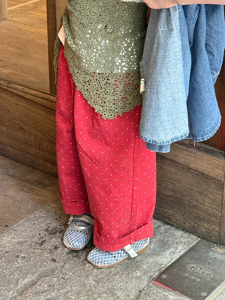 2025 Autumn New Children Loose Trousers Cotton Girls Polka Dot Casual Pants Boys Harem Pants Kids Straight Pants Baby Clothes 27 S7ca3172c47834641b32f662e755991c3r