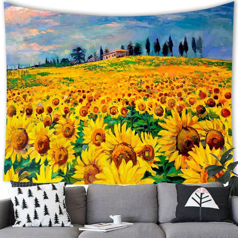 Sunflower Oil Painting Tapestry Wall Hanging Beautiful Flowers Landscape Decor Tapestry Wall Hanging Home Decoration Background
Sunflower Oil Painting Tapestry Wall Hanging Beautiful Flowers Landscape Decor Tapestry Wall Hanging Home Decoration Background