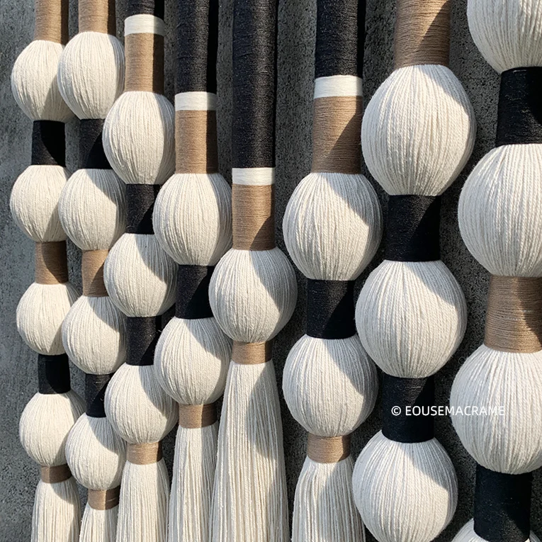 Custom Macrame Cotton Tassel Wall Hanging - Boho Tapestry Curtain for Modern Home Décor 2 S7ca435acdf0e4920aebe2a8eb584bfbdY