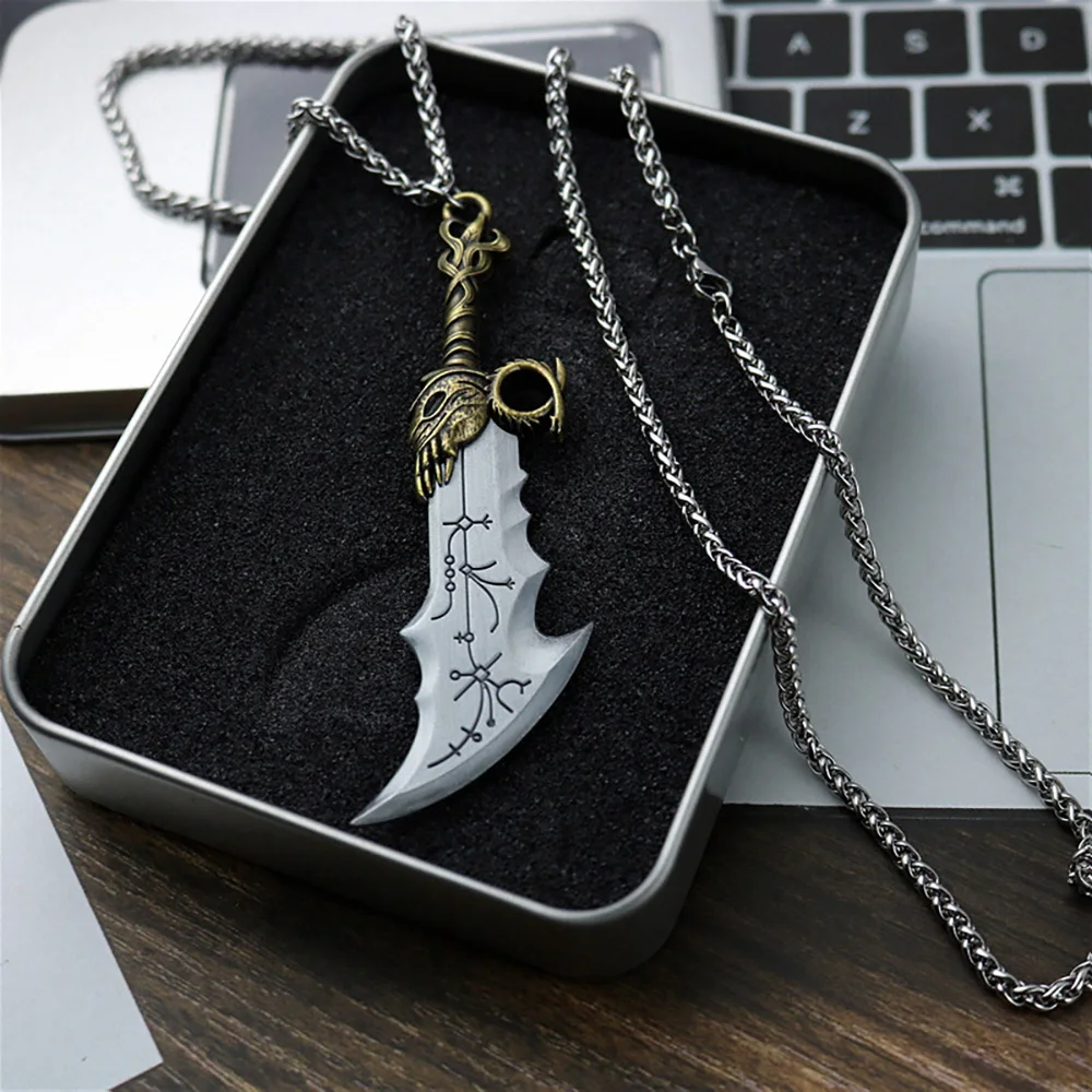 Hot Game God Of War 5 Neckalce for Men Kratos Weapon Pendants Blades Of Chaos Keychain Boyfriends Gift Jewelry Charm Accessories
Hot Game God Of War 5 Neckalce for Men Kratos Weapon Pendants Blades Of Chaos Keychain Boyfriends Gift Jewelry Charm Accessories