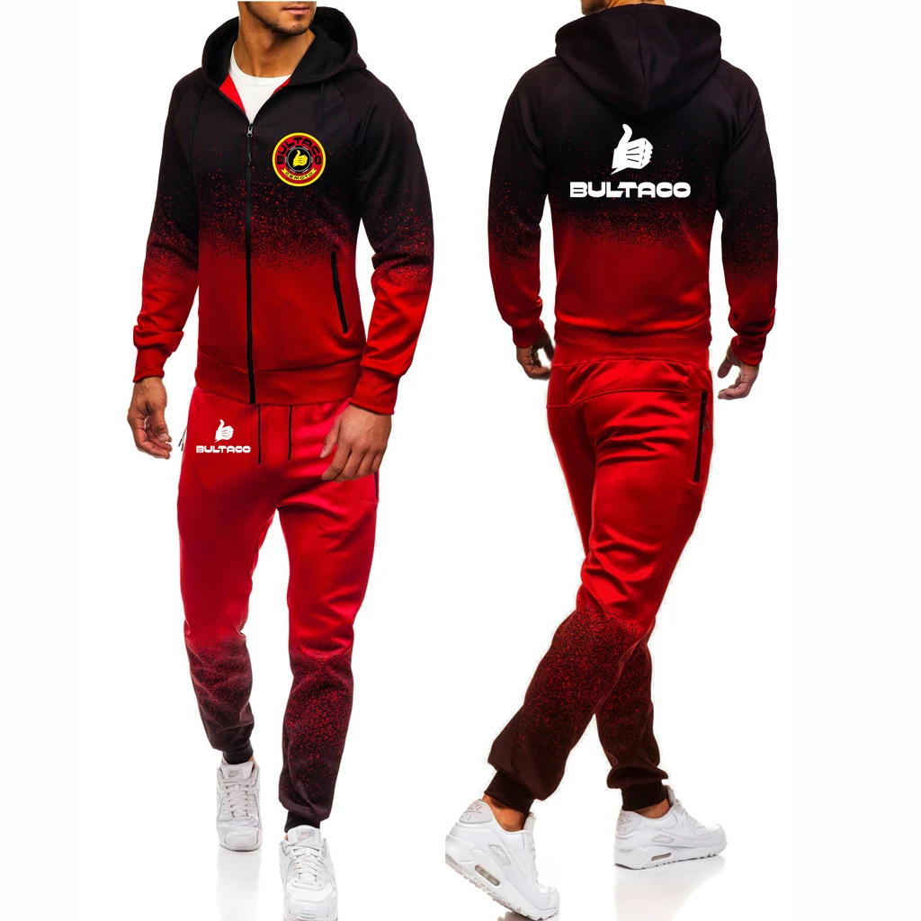 2022 Selling New Bultaco Brand Autumn Comfortable Fashion Style Printed Gradient Suit Mens Zip Customizable Long Sleeve Man Set
2022 Selling New Bultaco Brand Autumn Comfortable Fashion Style Printed Gradient Suit Mens Zip Customizable Long Sleeve Man Set