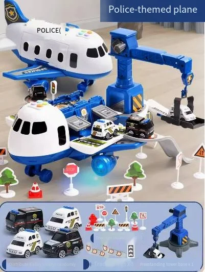 

Подарок детям на день рождения, пожарная машина серии, полицейский инженерный экскаватор, грузовик, самолёт, Тяговая дорожка, самолёт, игрушки для скольжения
