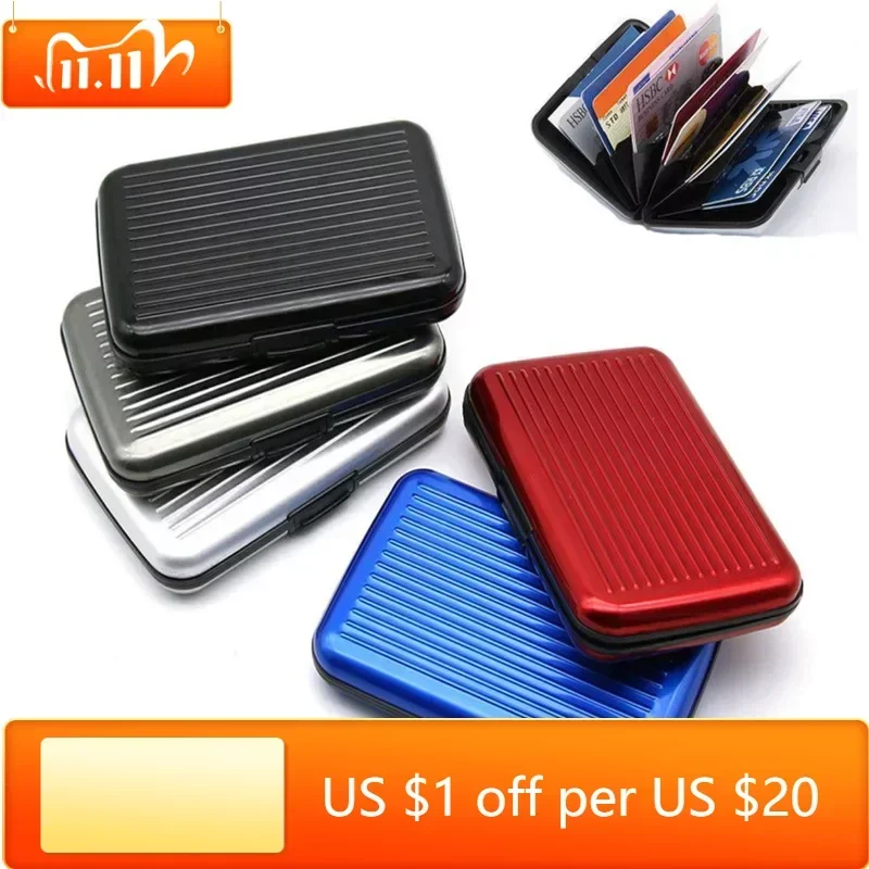 1 Pc Men Aluminum Bank Card Holder Blocking Hard Case Wallet Solid Credit Card Anti-RFID Scanning Protect Card Holder
1 Pc Men Aluminum Bank Card Holder Blocking Hard Case Wallet Solid Credit Card Anti-RFID Scanning Protect Card Holder