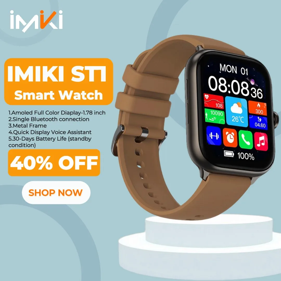IMIKI ST1 Смарт-часы для мужчин и женщин 1,78-дюймовый AMOLED-дисплей Смарт-часы Bluetooth-вызовы в реальном времени Монитор сердечного ритма SpO2 Fit Tracker
IMIKI ST1 Смарт-часы для мужчин и женщин 1,78-дюймовый AMOLED-дисплей Смарт-часы Bluetooth-вызовы в реальном времени Монитор сердечного ритма SpO2 Fit Tracker