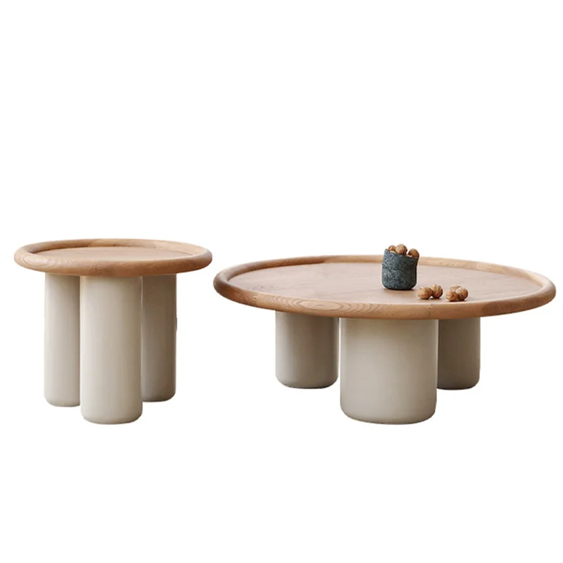 

Чайный столик под заказ, Лидер продаж, набор из 2 предметов из массива дерева для чайного столика, современный круглый журнальный столик в итальянском стиле для гостиной