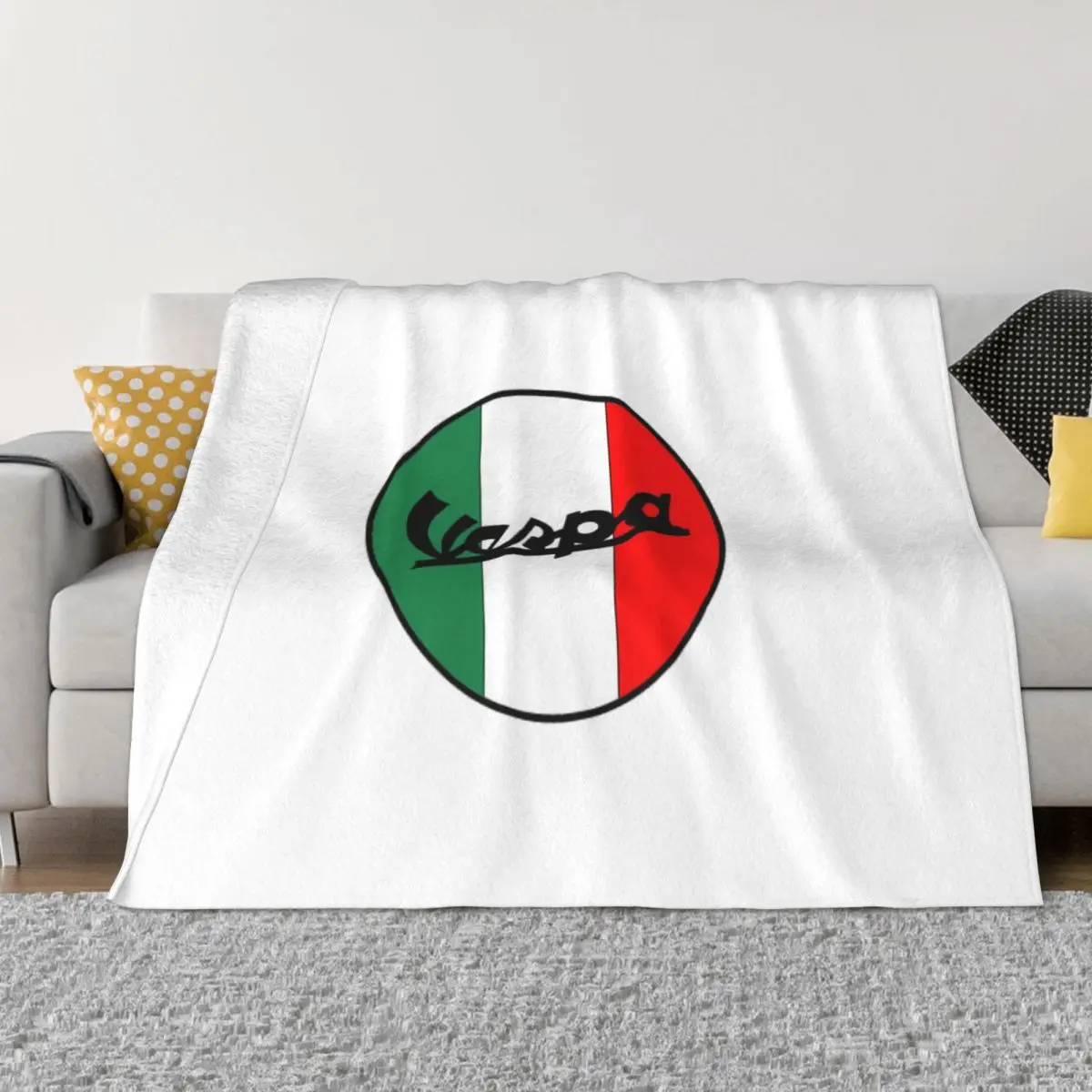 

Italy Vespas Motorcycle Racing Car Blanket Coral Fleece Plush Print Multi-function Thin Throw Blanket for Sofa Couch Bedspreads