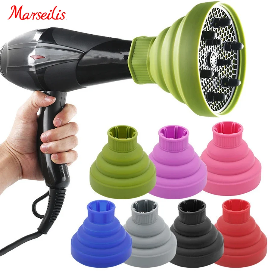 

1pcs Suitable 4-4.8cm Universal Collapsible Silicone Hair Dryer Diffuser Cover Blow Diffuser Curly Hair Salon Detachable tool