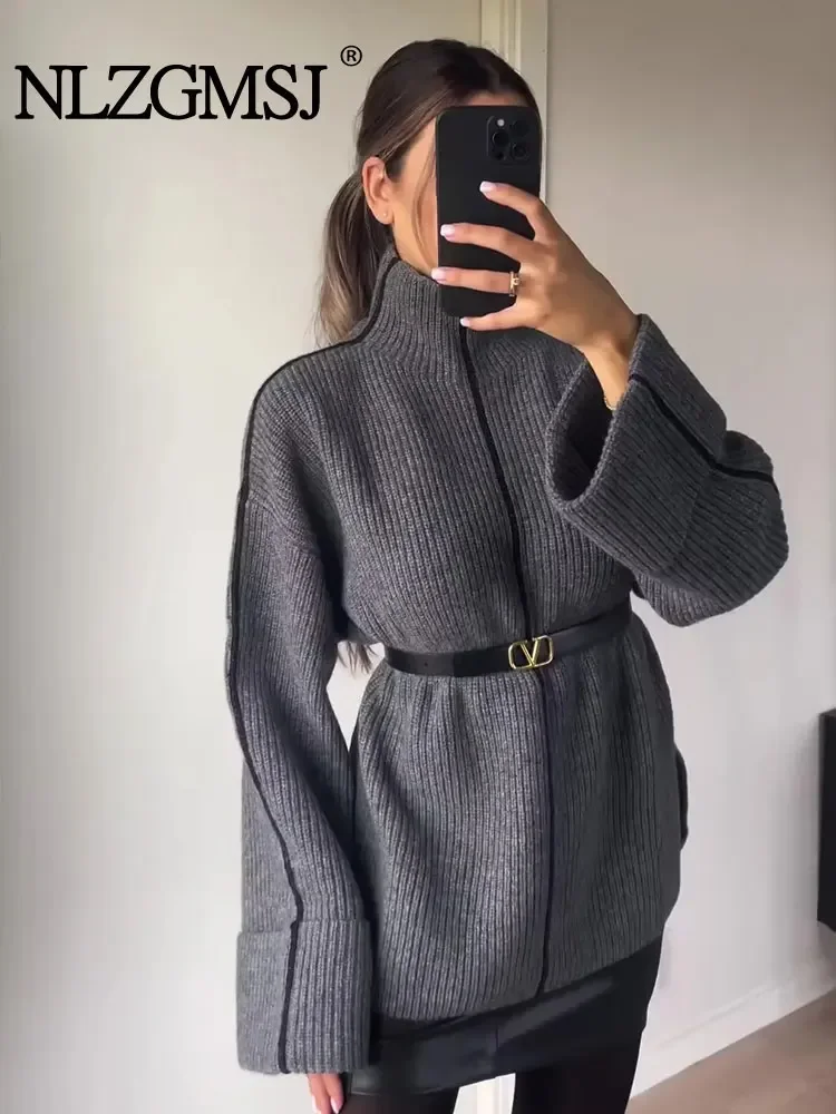 Nlzgmsj TRAF 2024 Women Patchwork Turtleneck Sweater Tops Autumn Loose Sleeve Knitted Pullover Female Elegant Lady Chic Knitwear
Nlzgmsj TRAF 2024 Women Patchwork Turtleneck Sweater Tops Autumn Loose Sleeve Knitted Pullover Female Elegant Lady Chic Knitwear