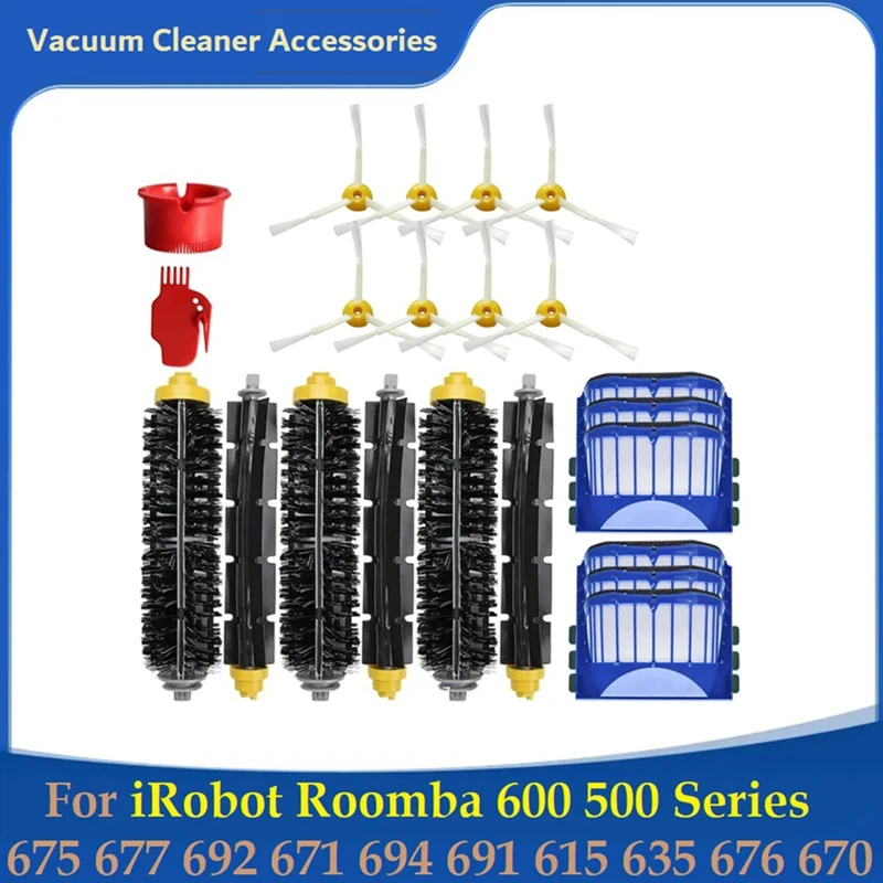 Сменные комплекты для Irobot Roomba 500, 600, 690, 680, 660, 651, 650, аксессуары для пылесоса, основной боковой фильтр щетки
Сменные комплекты для Irobot Roomba 500, 600, 690, 680, 660, 651, 650, аксессуары для пылесоса, основной боковой фильтр щетки