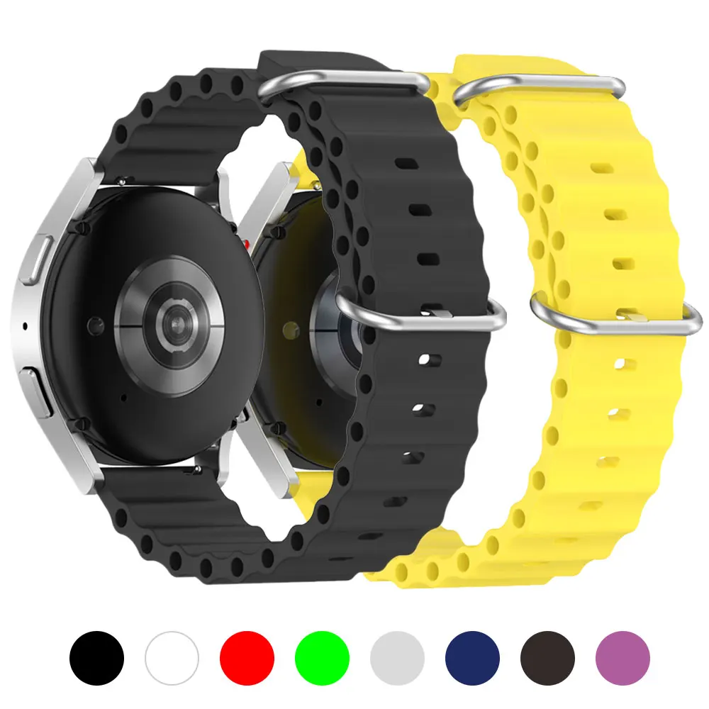 Ocean watch band For Samsung Galaxy Watch 4-classic/5-Pro-3/active 2/Gear S3 Silicone 22mm 20mm Bracelet Huawei GT 2 3 pro strap
Ocean watch band For Samsung Galaxy Watch 4-classic/5-Pro-3/active 2/Gear S3 Silicone 22mm 20mm Bracelet Huawei GT 2 3 pro strap