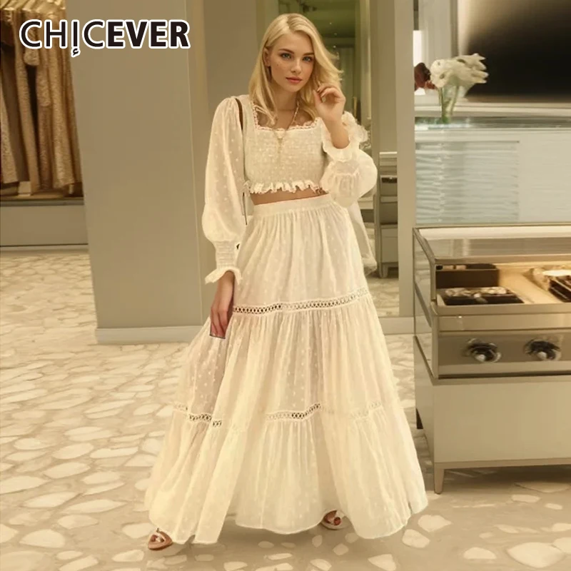 CHICEVER Повседневный однотонный комплект из двух предметов для женщин квадратный воротник Топ с длинным рукавом с высокой талией Свободная длинная юбка комплект с вырезами для женщин
CHICEVER Повседневный однотонный комплект из двух предметов для женщин квадратный воротник Топ с длинным рукавом с высокой талией Свободная длинная юбка комплект с вырезами для женщин