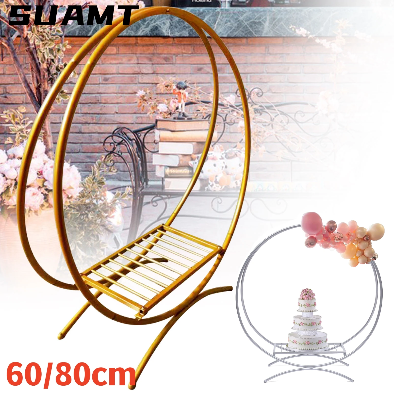 Dual Circle Metal Wedding Arch Flower Stand Wedding Background Silver/Gold Decoration Balloon Arch Birthday Party Home Decor
Dual Circle Metal Wedding Arch Flower Stand Wedding Background Silver/Gold Decoration Balloon Arch Birthday Party Home Decor
