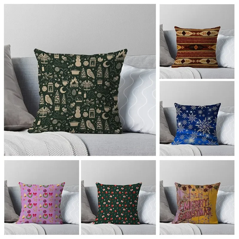 

Merry Christmas Decorative Home pillow case Cartoon Cushion covers 40x40cm 50x50 Modern Living Room sofa House bed 60*60 fall