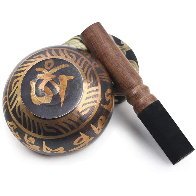 2X Tibetan Singing Bowl Set With New Dual End Stroker Cushion For Meditation Yoga Spiritual Healing Mindfulness,Black
2X Tibetan Singing Bowl Set With New Dual End Stroker Cushion For Meditation Yoga Spiritual Healing Mindfulness,Black