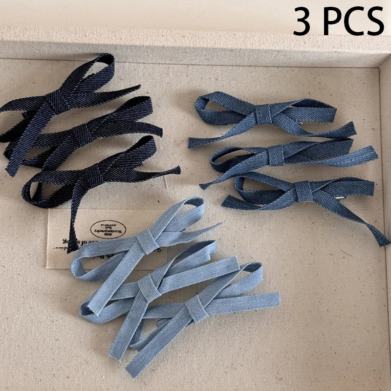 3PCS Duckbill Clip New Fashion Personality Denim Blue Fabric Bow Barrettes Hairclips Side Shredded Hair Bangs Clip
3PCS Duckbill Clip New Fashion Personality Denim Blue Fabric Bow Barrettes Hairclips Side Shredded Hair Bangs Clip