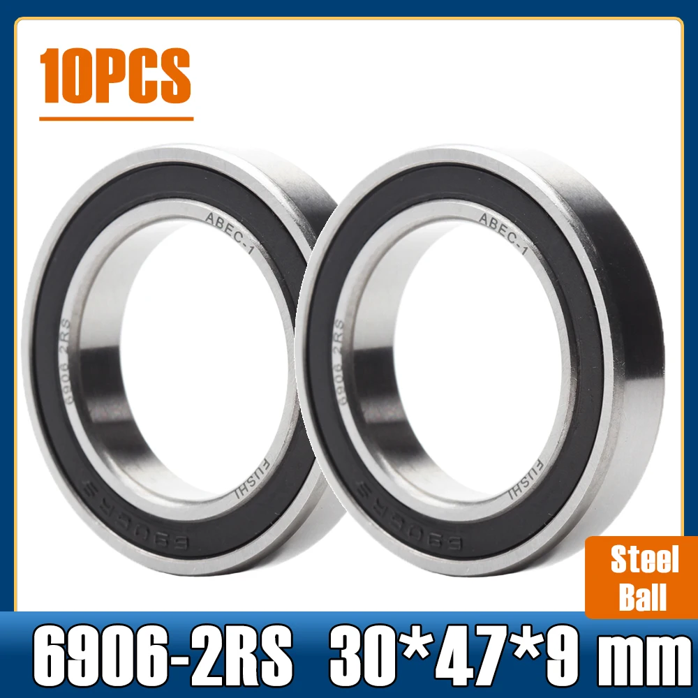 6906-2RS Bearing ( 10 PCS ) 30*47*9 mm Thin Section 6906 2RS Ball Bearings 6906RS 61906 RS For Motorcycle 
6906-2RS Bearing ( 10 PCS ) 30*47*9 mm Thin Section 6906 2RS Ball Bearings 6906RS 61906 RS For Motorcycle