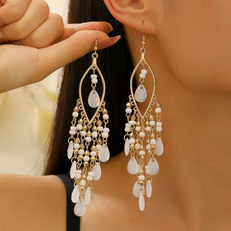 Vintage Bohemian Long Tassel Earrings, Charming Women's Ethnic Jewelry Earrings, Fashionable Party Bohemian Accessories 21 Mallzona S7cbca57ee2454eab874fdb0c826c80c8K Vintage Bohemian Long Tassel Earrings, Charming Women's Ethnic Jewelry Earrings, Fashionable Party Bohemian Accessories Mallzona
