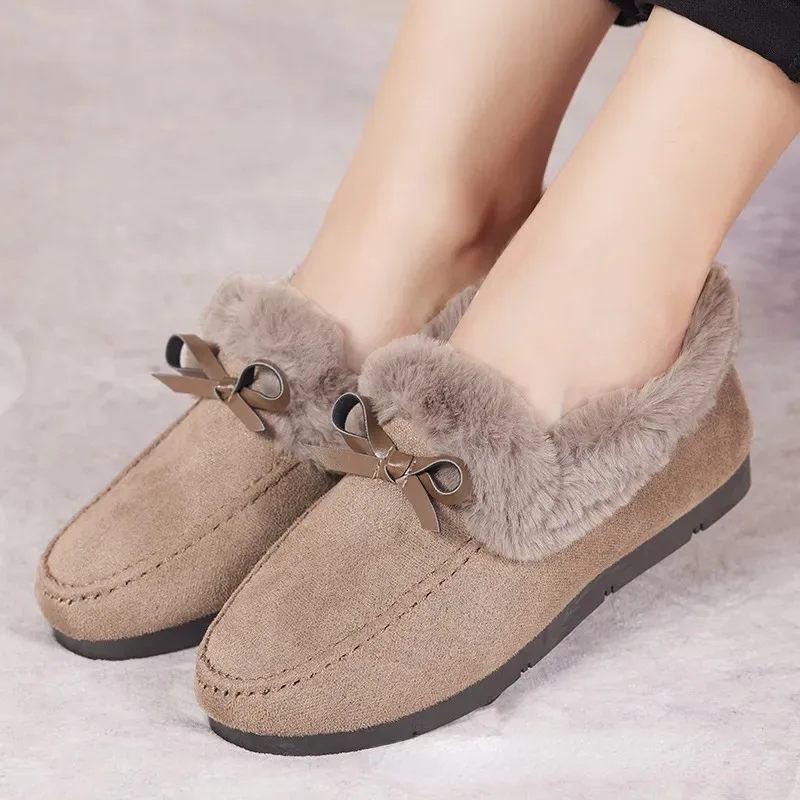 Women Winter Casual Shoes New Moccasins Soft Flat Non-slip Loafers Fashion Comfort Warm Plush Bow Slip on Female Cotton Shoes
Women Winter Casual Shoes New Moccasins Soft Flat Non-slip Loafers Fashion Comfort Warm Plush Bow Slip on Female Cotton Shoes