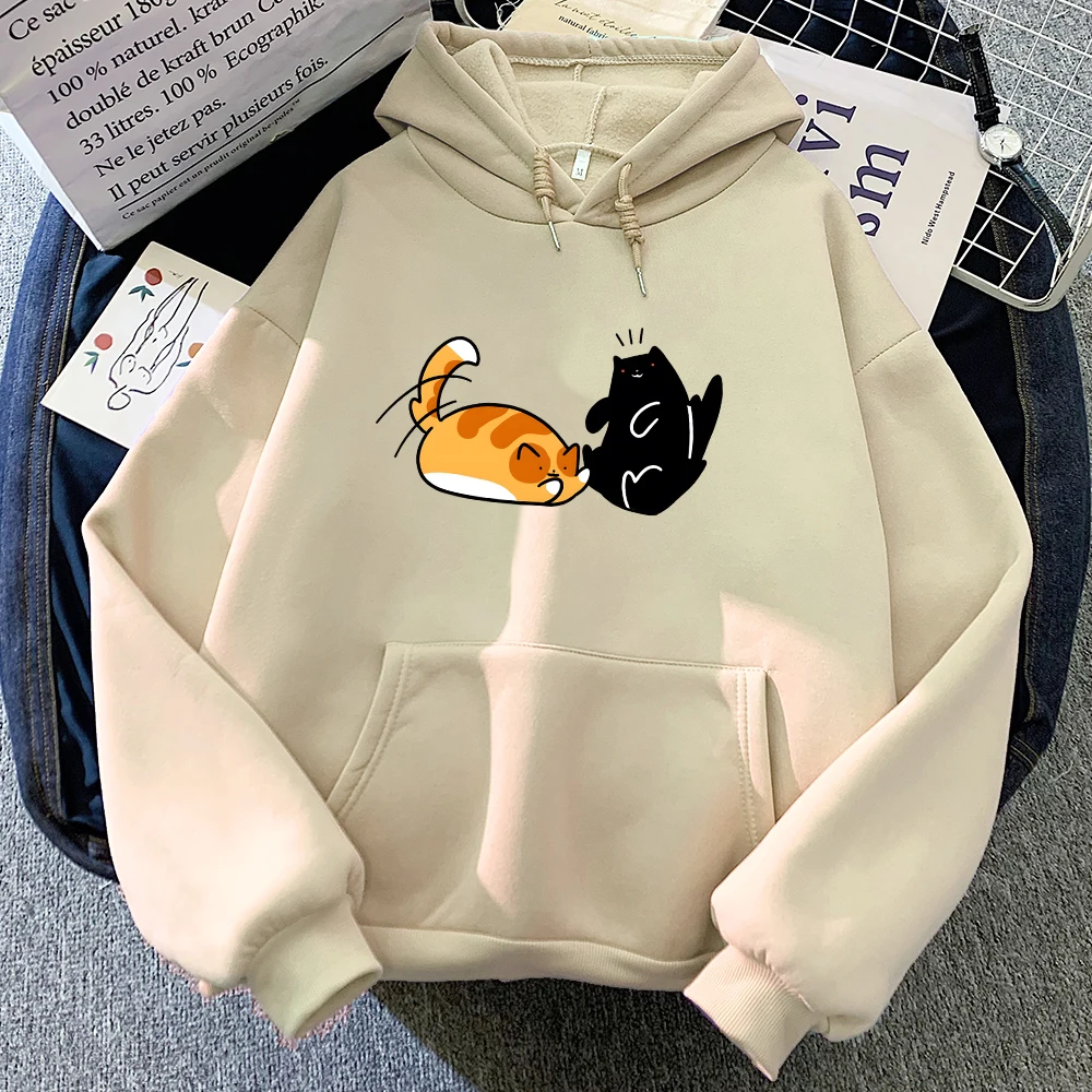Tabby and Black Cat Hoodies Women Autumn winter Harajuku Sweatshirts Cartoon Graphic Clothes for Girls Kawaii Animal Printed Top
Tabby and Black Cat Hoodies Women Autumn winter Harajuku Sweatshirts Cartoon Graphic Clothes for Girls Kawaii Animal Printed Top