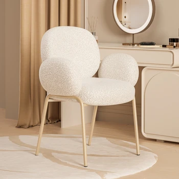 북유럽 스타일 의자 거실 침실 테이블 드레싱 스툴 메이크업 의자, 현대 미니멀리스트 북유럽 등받이 의자, 화장대 의자